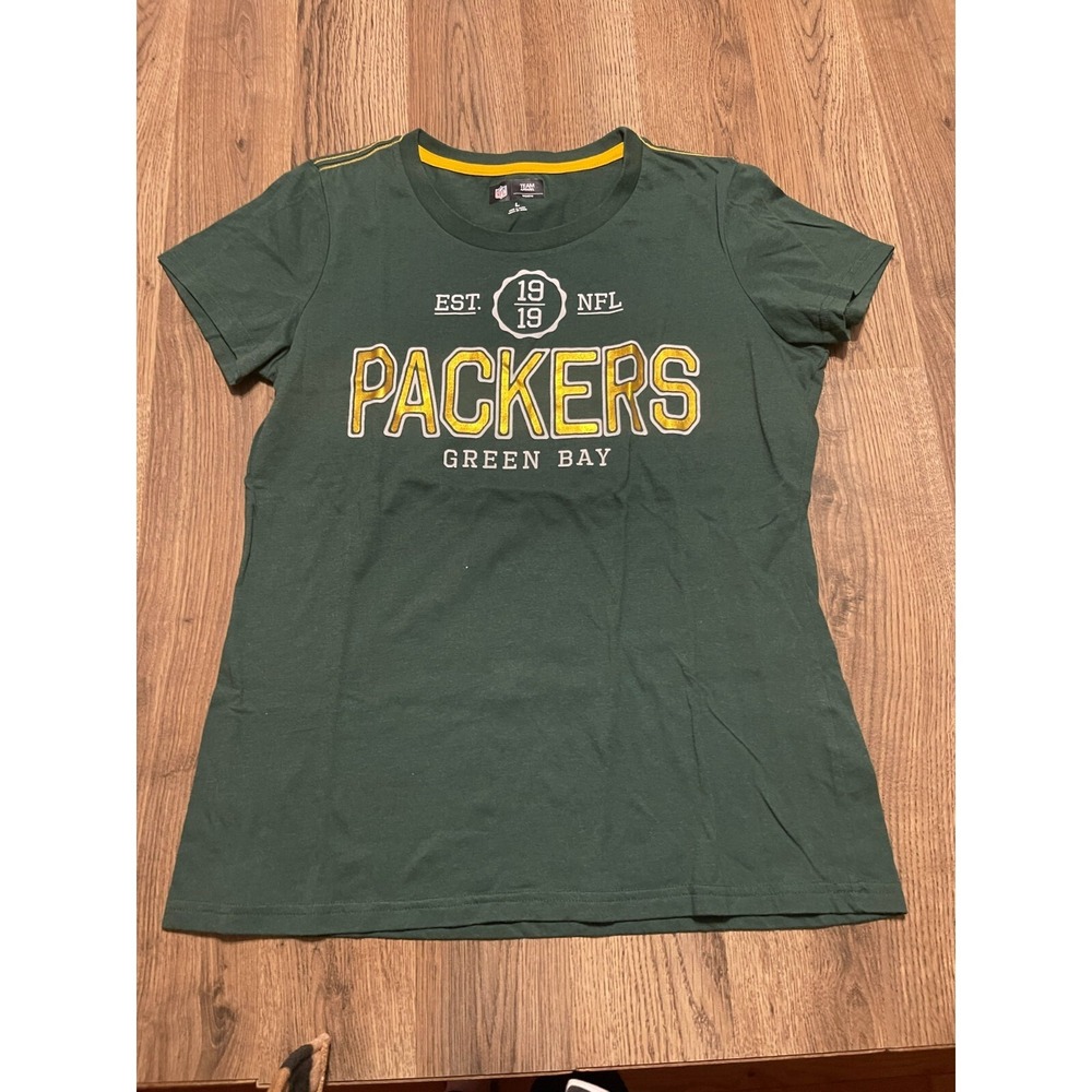 Team Apparel Shirt, Women's Size Large, NFL Green Bay Packers